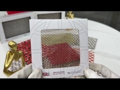 مس فولاد نطفه سیم میش شیشه لایه دار ضد اسید 0.6mm