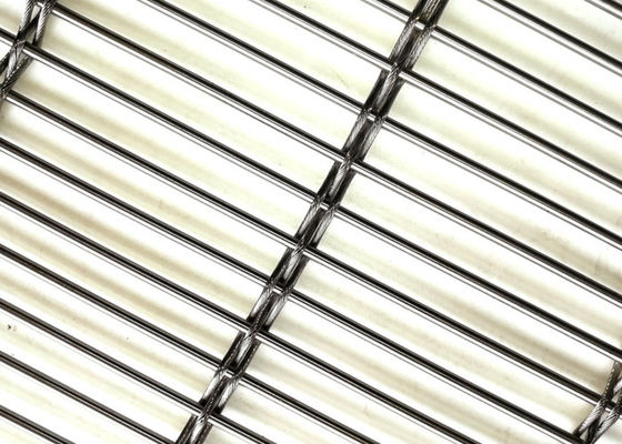نمای مش فلزی معماری کابل انعطاف پذیر Ss 316 با استفاده از 67% بازشو
