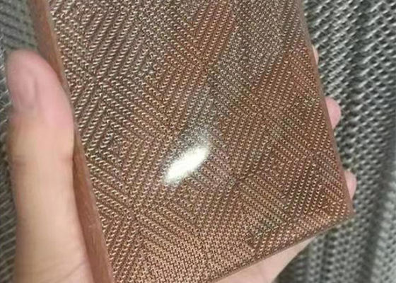 مش سیمی چند لایه شیشه ای بافته شده برنجی هنری 0.5 میلی متری