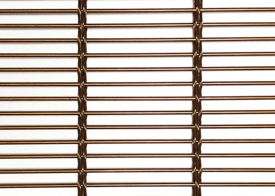 مش معماری فولادی ضد زنگ سیم کابلی انعطاف پذیر رز گلدن برای نما