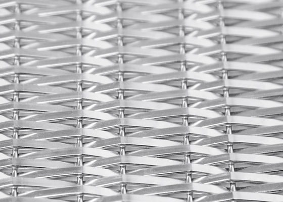 پانل های مش سیمی بافته شده از جنس استنلس استیل 4.8 میلی متری برای روکش آسانسور