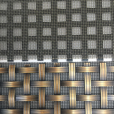 2-6mm Mesh اندازه آرائشی فلزی شبكه در شکل سوراخ مربع