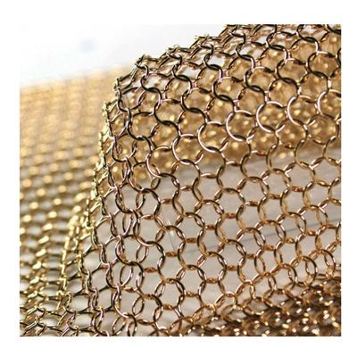 پرده با شبکه حلقه ای از فولاد ضد زنگ با وزن 2.2kg/m2