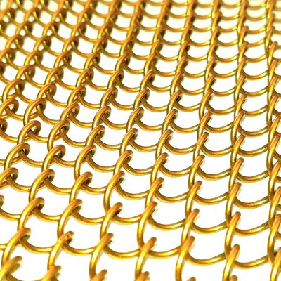 9mm Wire Pitch Metal Coil Drapery برای نیازهای عرض سفارشی