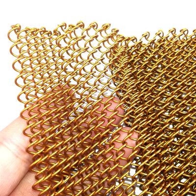 9mm Wire Pitch Metal Coil Drapery برای نیازهای عرض سفارشی