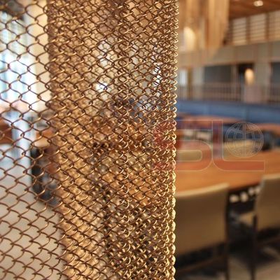 9mm Wire Pitch Metal Coil Drapery برای نیازهای عرض سفارشی