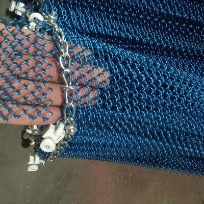 باطری با زنجیر شبکه ای سفارشی تزئینات باغهای گالوانیزه نرده های حفاظتی سد پارچه ای