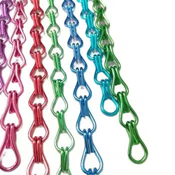 پرده های قلاب آلومینیومی تزئینی 2 میلی متری برای پرده های پارتیشن داخلی چند رنگ در دسترس است