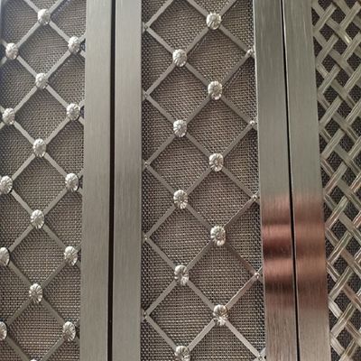 فلزی معماری بغل سیم بافندگی فولاد ضد زنگ بغل سیم بافندگی برای تزئین کابینت