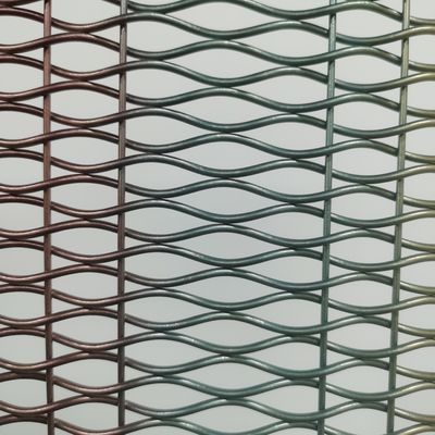 18mm Warp Pitch آلومینیوم تزئینی سیم میش شبكه برای درب کابینت