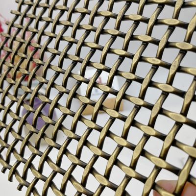 شبکه سیم بافته تزئینی با گواهینامه ISO9001 طراحی آسان برای تمیز کردن 10 میلی متر تراز