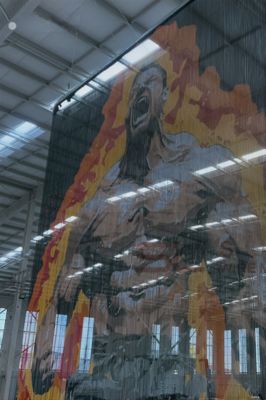 پرده زنجیره ای آلومینیوم برای مبلمان و نصب هنری، طراحی فلزی قابل تنظیم و ضد آتش