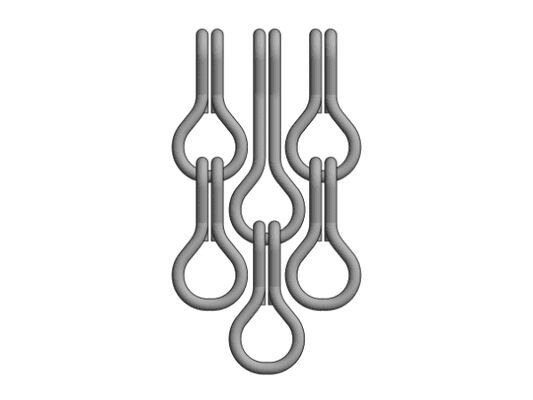 12x24mm زنجیر اندازه آلومینیوم زنجیر پرواز صفحه نمایش با 60٪ منطقه باز و 1.2mm قطر سیم برای کنترل موثر پرواز