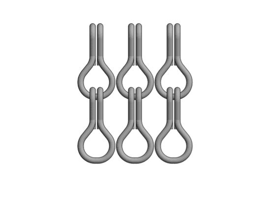 12x24mm زنجیر اندازه آلومینیوم زنجیر پرواز صفحه نمایش با 60٪ منطقه باز و 1.2mm قطر سیم برای کنترل موثر پرواز