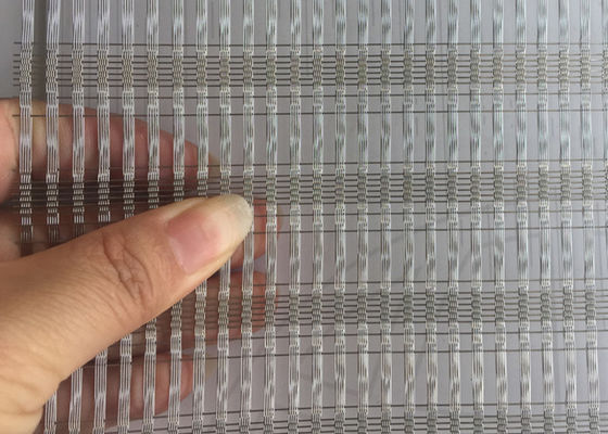 پانل های شیشه ای مشبک بافته شده ساده 0.8 میلی متری نمای تزئینی بیرونی و داخلی
