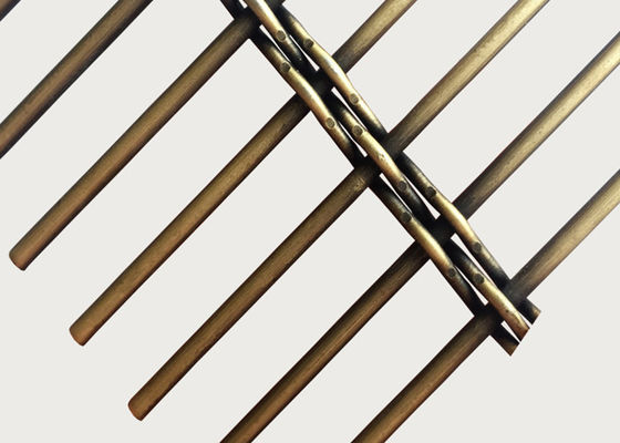 برنجی BBQ Divider تزئینی بافته شده سیم مش روی صفحه نمایش فلزی اندود