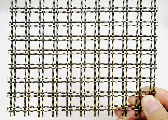پانل های مشبک تزئینی PVD برنجی عتیقه مش بافته پارتیشن