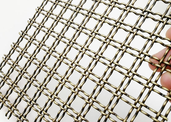 پانل های مشبک تزئینی PVD برنجی عتیقه مش بافته پارتیشن