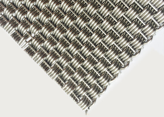 پارتیشن پانل های مشبک بافته شده تزئینی AISI 316L رنگ طبیعی