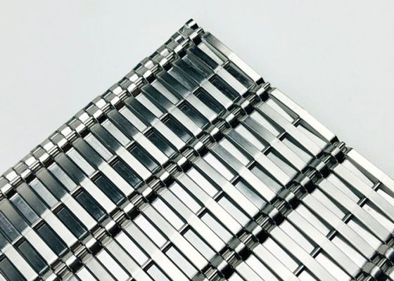 محفظه های پارچه ای مشبک فولادی ضد زنگ معماری با قطر 2.2 میلی متر و عرض 2.5 متر