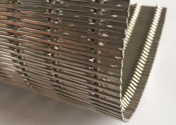 پانل های دیوار داخلی آسانسور OEM پارچه مش فلزی انعطاف پذیر 9 میلی متری 2 متری