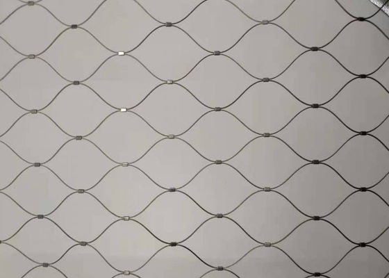 حصار طناب فولادی مشبک دست بافته ضد آتش 7x7 60x60 میلی متر برای نرده راه پله