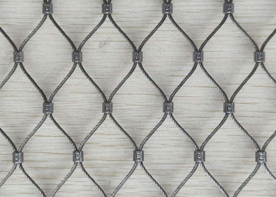 ساختار کابل مش طناب فولادی ضد زنگ بافته شده 210x210mm 7x19