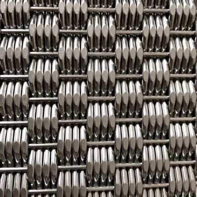 شبکه پارچه فلزی فولاد ضد زنگ طراحی شده برای پوشش نمای بزرگ در ساختمان های تجاری شهری