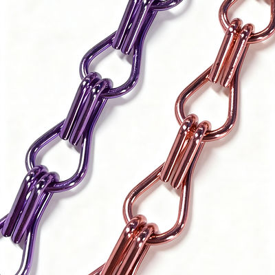 حلقه زنجیردار تزئینی پرده مشبک نمای ساختمان رنگ طبیعی